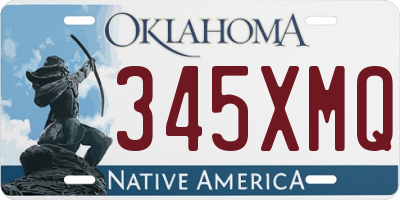 OK license plate 345XMQ