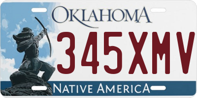 OK license plate 345XMV