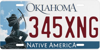 OK license plate 345XNG