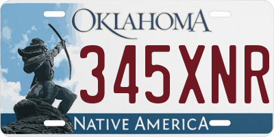 OK license plate 345XNR