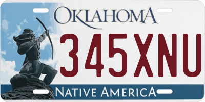 OK license plate 345XNU