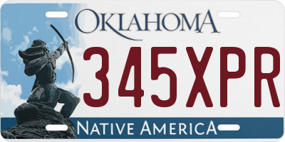 OK license plate 345XPR