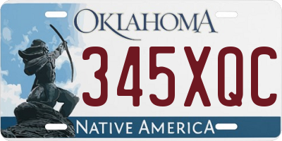 OK license plate 345XQC