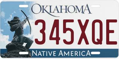 OK license plate 345XQE