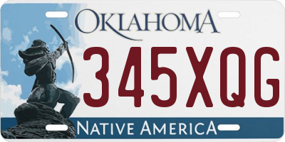 OK license plate 345XQG