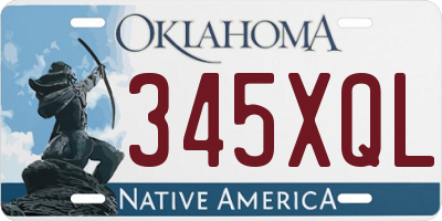 OK license plate 345XQL