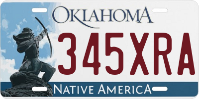 OK license plate 345XRA
