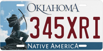OK license plate 345XRI