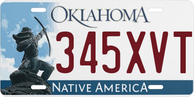 OK license plate 345XVT