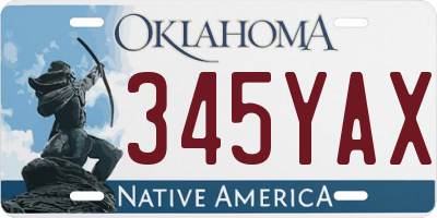 OK license plate 345YAX