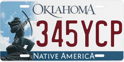 OK license plate 345YCP