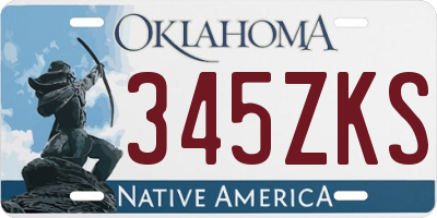 OK license plate 345ZKS