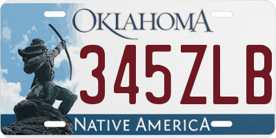 OK license plate 345ZLB