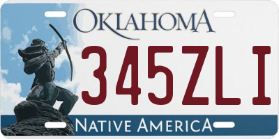 OK license plate 345ZLI