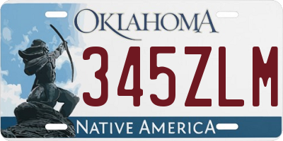 OK license plate 345ZLM
