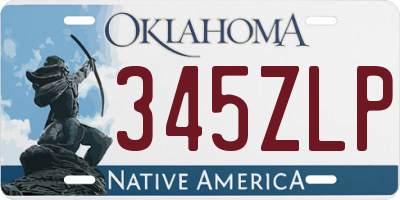 OK license plate 345ZLP