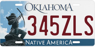 OK license plate 345ZLS