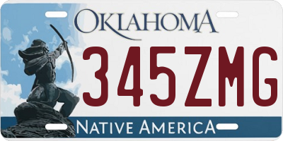 OK license plate 345ZMG