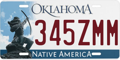 OK license plate 345ZMM