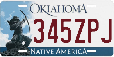 OK license plate 345ZPJ