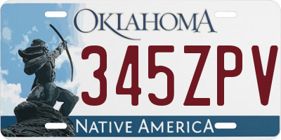 OK license plate 345ZPV