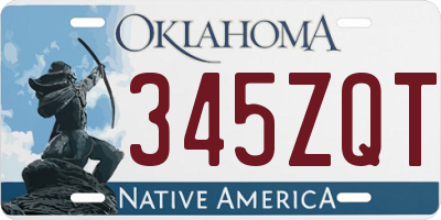 OK license plate 345ZQT