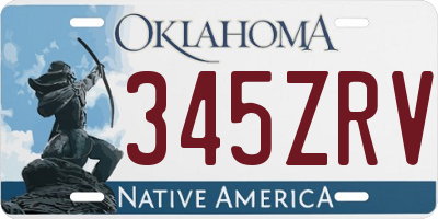 OK license plate 345ZRV