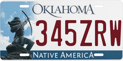 OK license plate 345ZRW