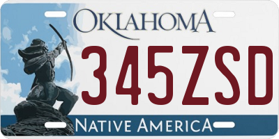 OK license plate 345ZSD