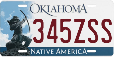 OK license plate 345ZSS