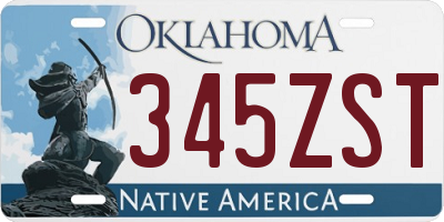 OK license plate 345ZST