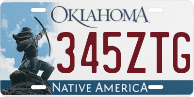 OK license plate 345ZTG