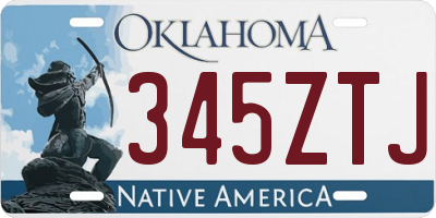 OK license plate 345ZTJ