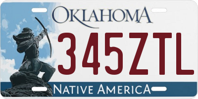 OK license plate 345ZTL