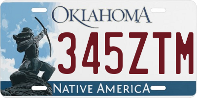 OK license plate 345ZTM