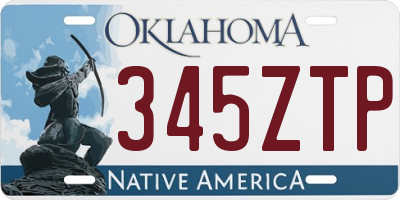 OK license plate 345ZTP