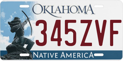 OK license plate 345ZVF