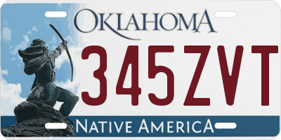 OK license plate 345ZVT