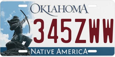 OK license plate 345ZWW