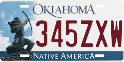 OK license plate 345ZXW