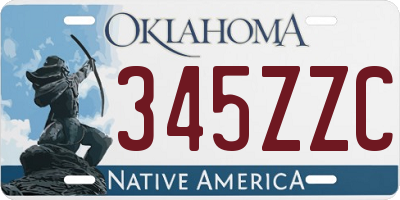 OK license plate 345ZZC