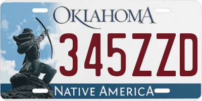 OK license plate 345ZZD