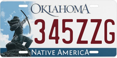 OK license plate 345ZZG