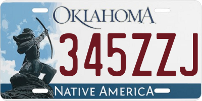 OK license plate 345ZZJ