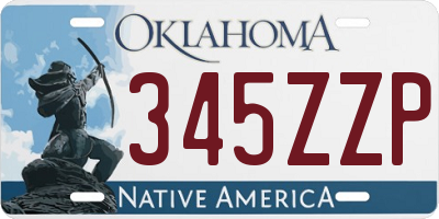 OK license plate 345ZZP