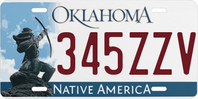 OK license plate 345ZZV