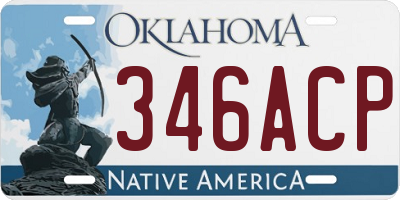 OK license plate 346ACP