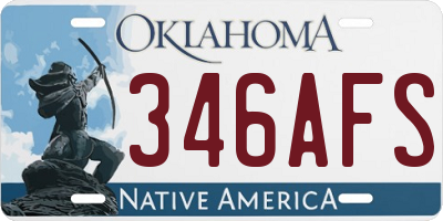 OK license plate 346AFS