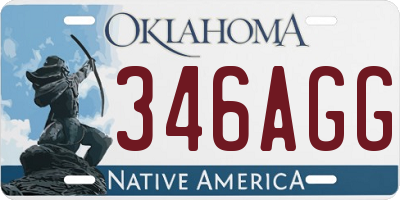 OK license plate 346AGG