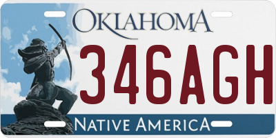 OK license plate 346AGH